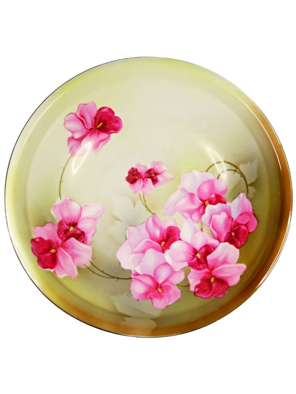 RS Germany Porcelain Serving Bowl – Roses, Gold Rim, Antique Schlegelmilch